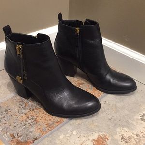 Black leather Franco Sarto Booties Size 8